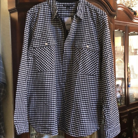J. Crew Tops - JCrew gingham Shirt jacket NEW